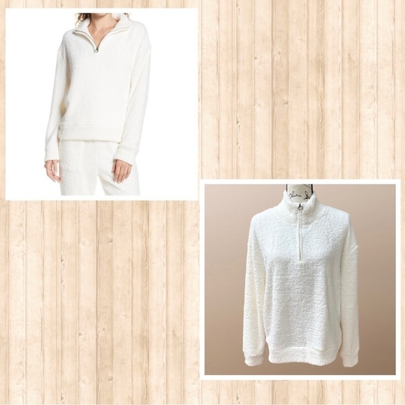 NWT Honeydew Intimates Ivory Comfort Queen Pullover 3/4 Zip S - Picture 4 of 13